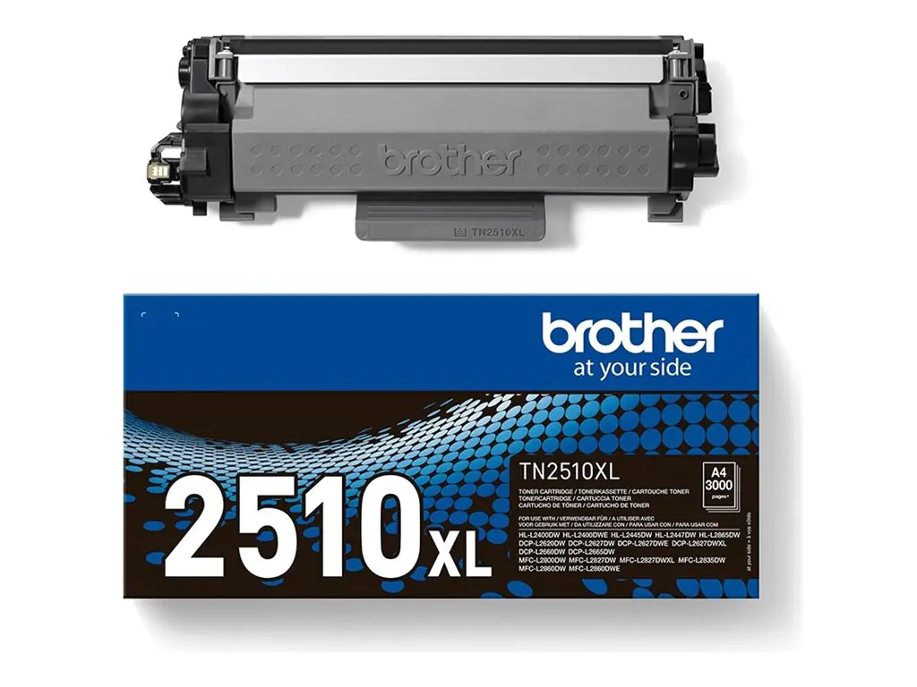 Brother TN-2510XL - Super High Capacity - Schwarz - original - Box - Tonerpatrone - für Brother DCP-L2620, L2627, L2660, HL-L2400, L2445, L2447, MFC-L2800, L2827, L2860 Brother TN-2510XL - Super High Capacity - Schwarz - original - Box - Tonerpatrone - für Brother DCP-L2620, L2627, L2660, HL-L2400, L2445, L2447, MFC-L2800, L2827, L2860