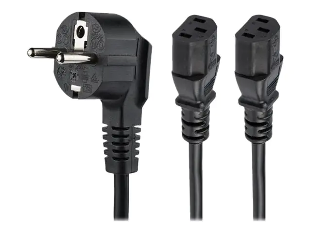StarTech 2 m Computer Y Stromkabel, 18AWG, EU Schuko auf 2x C13, 10A 250V, Ersatz AC Stromkabel Y Splitter, Drucker Stromkabel, PC Netzkabel, Monitor Stromkabel - UL gelistet (PXT101YEU2M) - Stromkabel - power CEE 7/7 (M) zu power IEC 60320 C13 - Wechsels StarTech 2 m Computer Y Stromkabel, 18AWG, EU Schuko auf 2x C13, 10A 250V, Ersatz AC Stromkabel Y Splitter, Drucker Stromkabel, PC Netzkabel, Monitor Stromkabel - UL gelistet (PXT101YEU2M) - Stromkabel - power CEE 7/7 (M) zu power IEC 60320 C13 - Wechsels