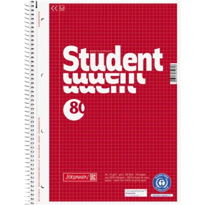 BRUNNEN Collegeblock 106783201 DIN A4 80Blatt kariert BRUNNEN Collegeblock 106783201 DIN A4 80Blatt kariert