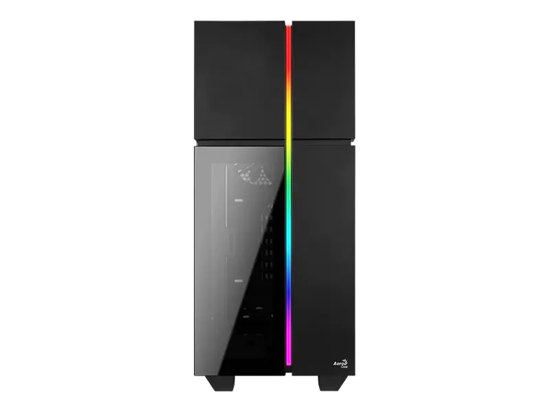 AeroCool PGS B Series Playa - Mid tower - ATX - Seitenteil mit Fenster (gehärtetes Glas) - keine Spannungsversorgung (ATX) - Schwarz - USB/Audio