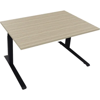 Sitz-/Stehtisch Kufe Doppels. Quad. B1400xT900xH645-1275 an/Eiche Nat Sitz-/Stehtisch Kufe Doppels. Quad. B1400xT900xH645-1275 an/Eiche Nat