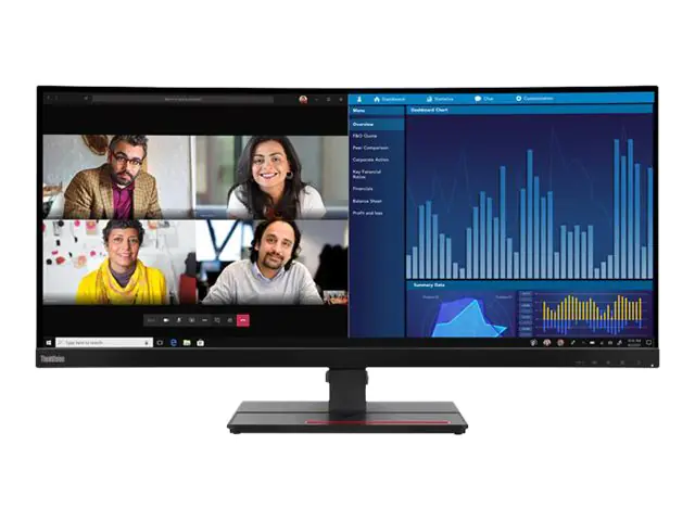 Lenovo ThinkVision P34w-20 - LED-Monitor - gebogen - 86.7 cm (34.14") - 3440 x 1440 UWQHD - IPS - 300 cd/m² - 1000:1 - 4 ms - 2xHDMI, 2xDisplayPort, USB-C - Lautsprecher - Raven Black Lenovo ThinkVision P34w-20 - LED-Monitor - gebogen - 86.7 cm (34.14") - 3440 x 1440 UWQHD - IPS - 300 cd/m² - 1000:1 - 4 ms - 2xHDMI, 2xDisplayPort, USB-C - Lautsprecher - Raven Black