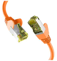 EFB-Elektronik - Patch-Kabel - RJ-45 (M) zu RJ-45 (M) - 10 m - 6 mm - S/FTP, PiMF - CAT 6a - geschirmt, halogenfrei, geformt, verseilt, Knickschutzmanschette, 10 Gigabit Ethernet, Steckerbelegung 1:1 - orange EFB-Elektronik - Patch-Kabel - RJ-45 (M) zu RJ-45 (M) - 10 m - 6 mm - S/FTP, PiMF - CAT 6a - geschirmt, halogenfrei, geformt, verseilt, Knickschutzmanschette, 10 Gigabit Ethernet, Steckerbelegung 1:1 - orange