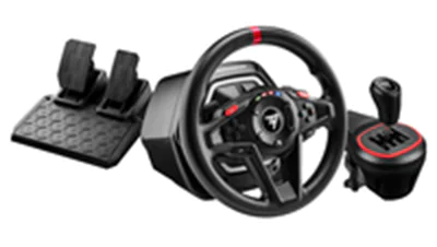 ThrustMaster T128 Shifter Pack, Lenkrad + Pedale, PC, Xbox, Taste Handbremse, View button, Setting button, Richtungstasten, Menü-Taste, Schaltfläche Teilen, Analog, 900°, Kabelgebunden 4460267