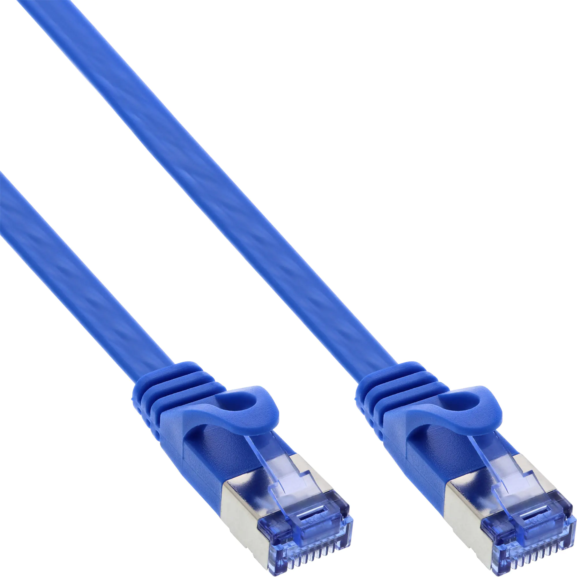 InLine - Patch-Kabel - RJ-45 (M) zu RJ-45 (M) - 1.5 m - U/FTP, PiMF - CAT 6a - geformt, flach - Blau