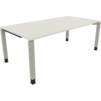 Schreibtisch Vierfuß Quadratrohr B1200xT1000xH680-820 si/Weiß Schreibtisch Vierfuß Quadratrohr B1200xT1000xH680-820 si/Weiß