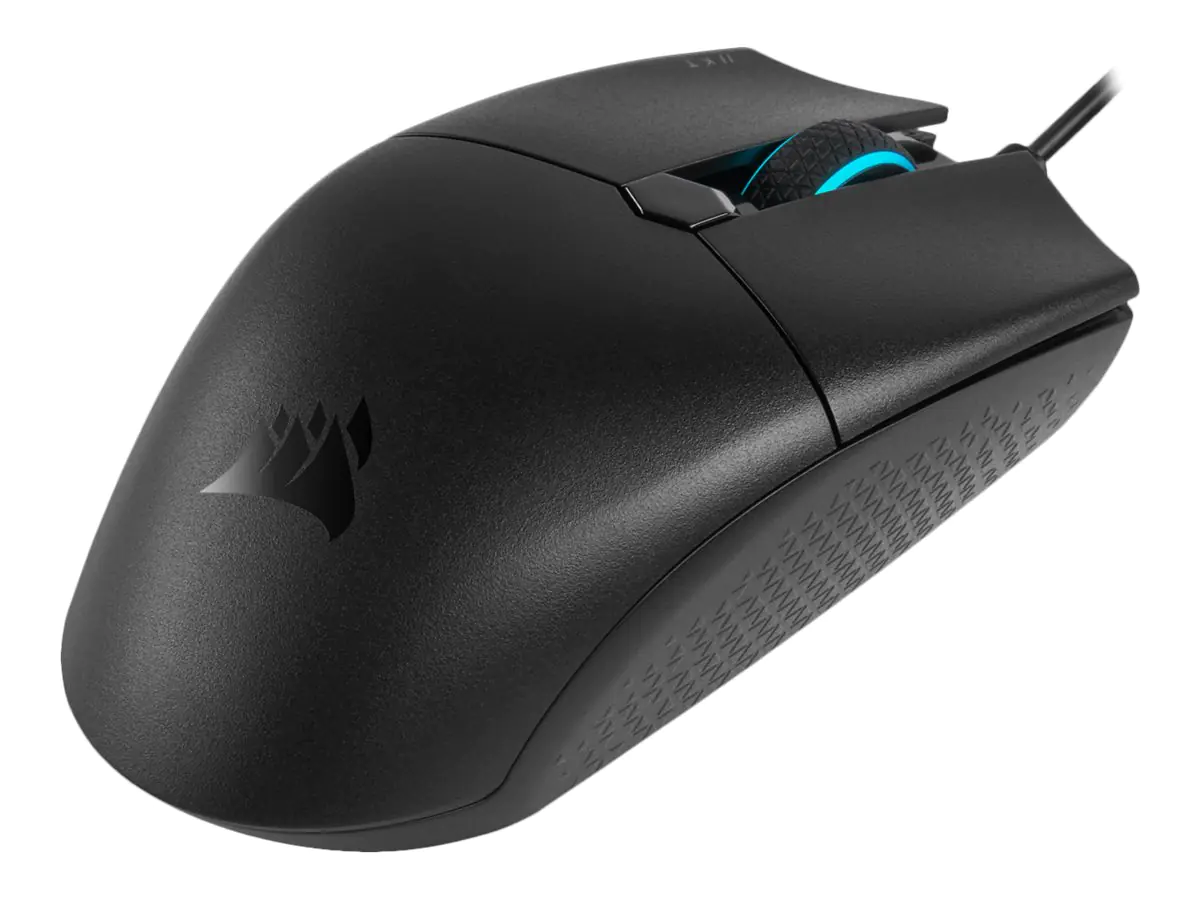CORSAIR Gaming KATAR PRO - Maus - optisch - 6 Tasten - kabellos - 2.4 GHz, Bluetooth 4.2 LE - kabelloser Empfänger (USB) - Schwarz
