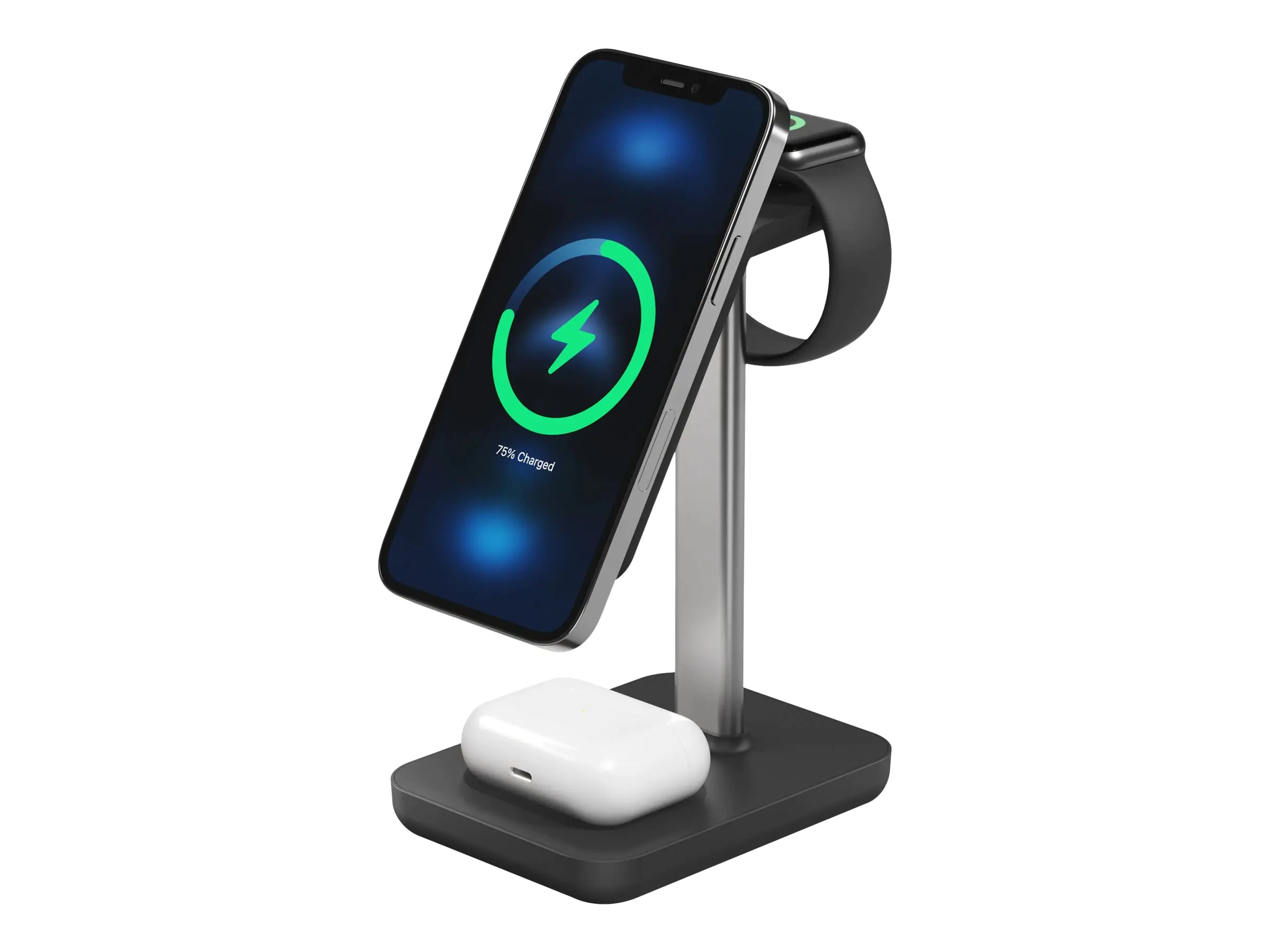Alogic Journey - Kabelloses Ladegerät - Schwarz - für Apple iPhone 12