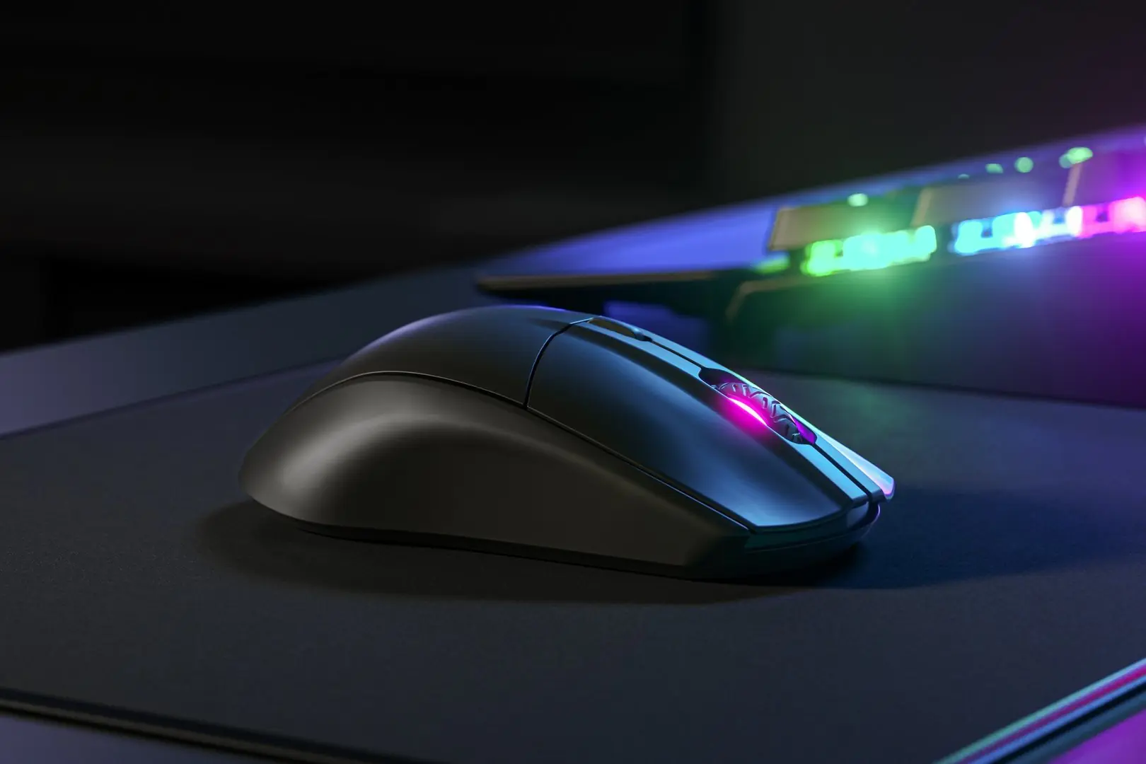 SteelSeries Rival 3 Wireless - Maus - ergonomisch - Für Rechtshänder - optisch - 6 Tasten - kabellos - 2.4 GHz, Bluetooth 5.0 - kabelloser Empfänger (USB) - mattschwarz