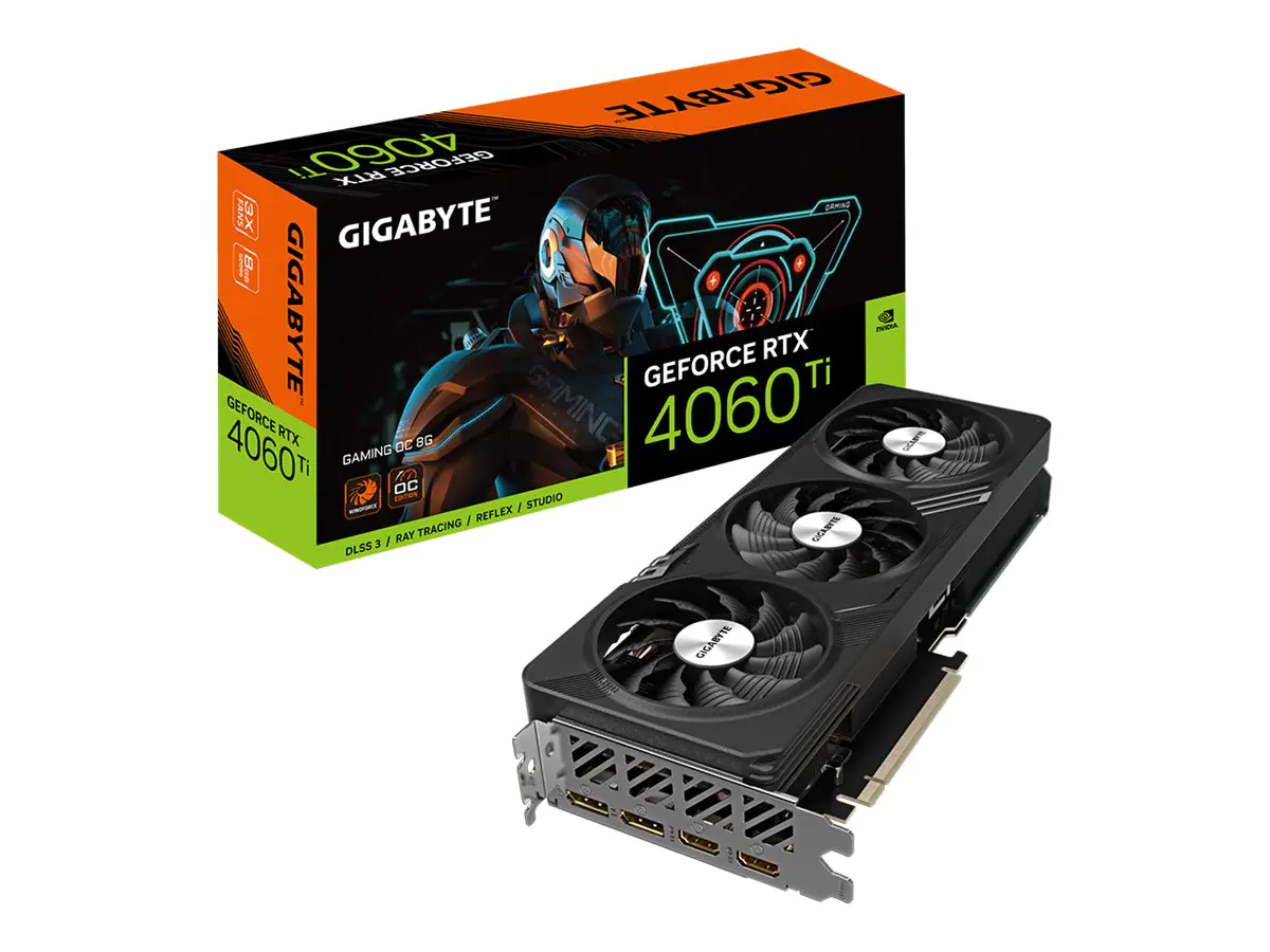Gigabyte GeForce RTX 4060 Ti GAMING OC 8G - Grafikkarten - GeForce RTX 4060 Ti - 8 GB GDDR6 - PCIe 4.0 - 2 x DisplayPort, 2 x HDMI