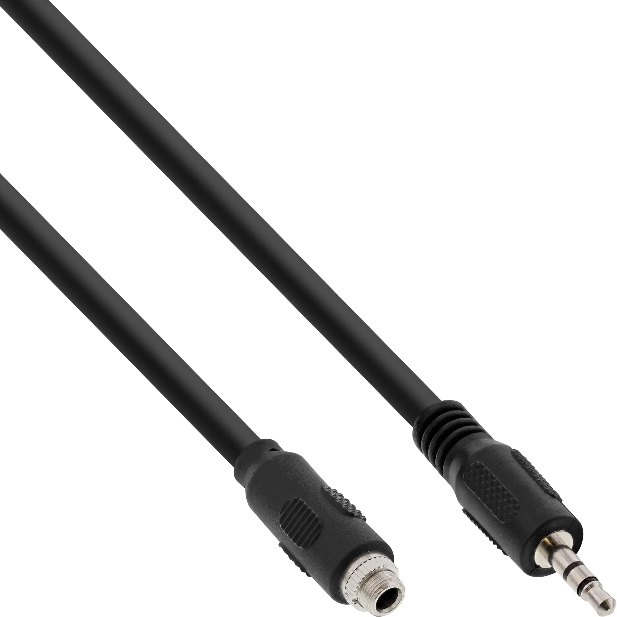 InLine Audio Adapterkabel - 3,5mm Stereo Stecker/Einbaubuchse mit Gewinde - 0,6m 99303P