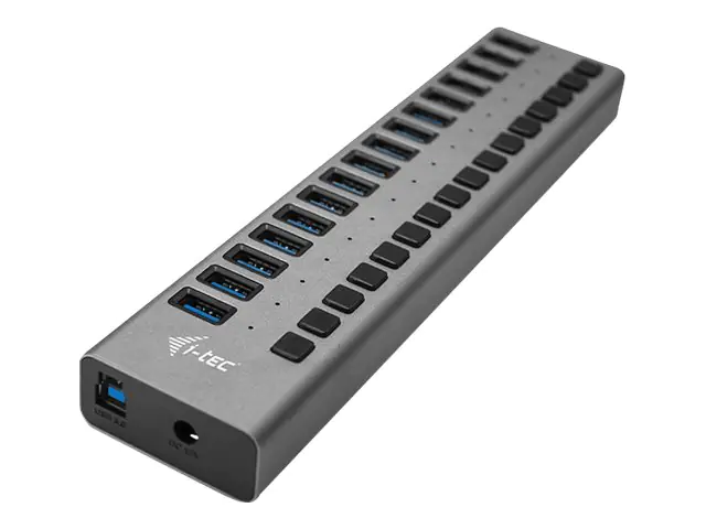 i-Tec USB 3.0 Charging HUB 16 port + Power Adapter 90 W - Hub - 16 x SuperSpeed USB 3.0 - Desktop i-Tec USB 3.0 Charging HUB 16 port + Power Adapter 90 W - Hub - 16 x SuperSpeed USB 3.0 - Desktop