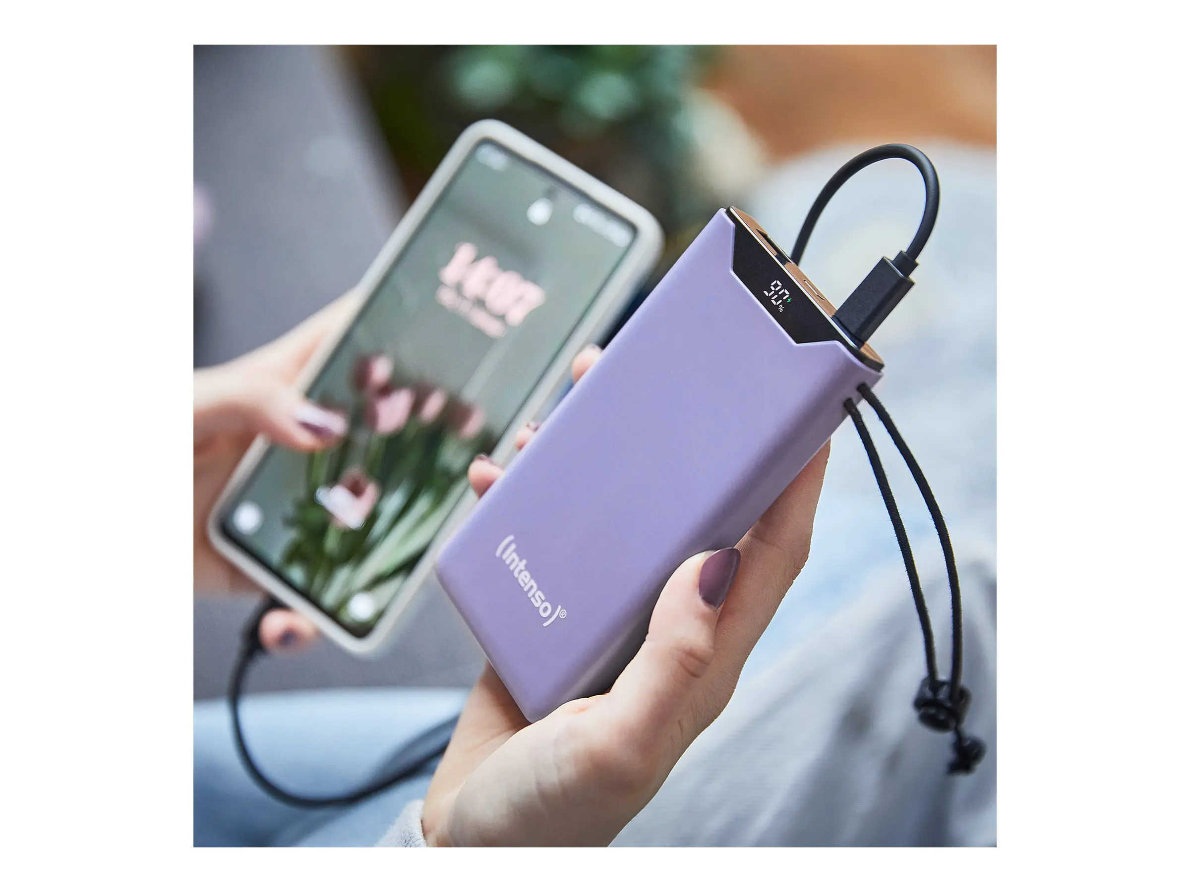 Intenso Powerbank F10000 Purple lila 10.000 mAh PD 3.0 Quick Charge 3.0