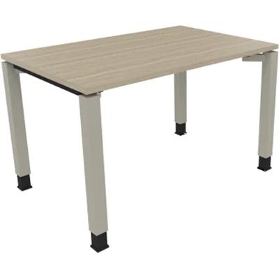 Schreibtisch Vierfuß Quadratrohr B1200xT800xH680-820 si/Eiche Natur Schreibtisch Vierfuß Quadratrohr B1200xT800xH680-820 si/Eiche Natur