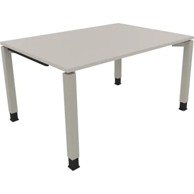 Schreibtisch Vierfuß Quadratrohr B1400xT1000xH680-820 si/Lichtgrau Schreibtisch Vierfuß Quadratrohr B1400xT1000xH680-820 si/Lichtgrau