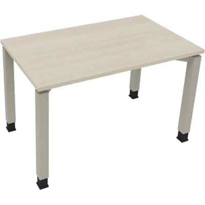 Schreibtisch Vierfuß Quadratrohr B1200xT700xH680-820 si/Akazie hell Schreibtisch Vierfuß Quadratrohr B1200xT700xH680-820 si/Akazie hell