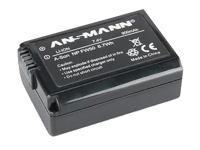 ANSMANN A-Son NP FW 50 - Batterie - Li-Ion - 900 mAh - für Hasselblad Lunar; Sony Cyber-shot DSC-RX10; a6100; a6300; a6400; a6500; a7R II; a7s II