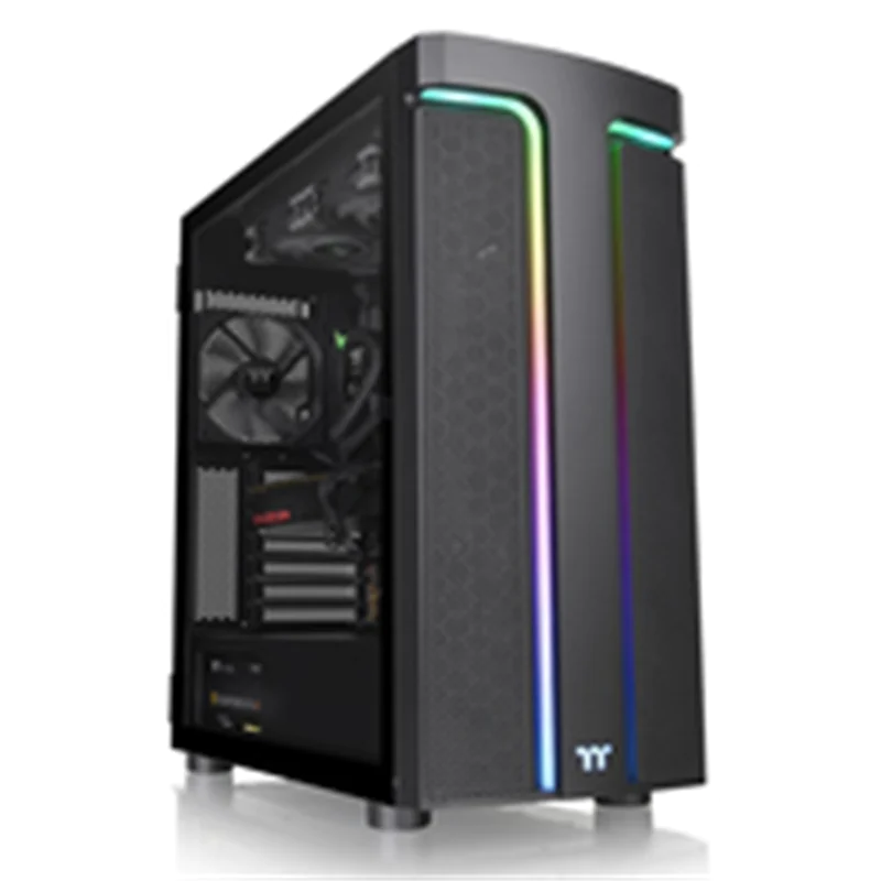 Thermaltake H Series H590 TG ARGB - Mid tower - E-ATX - Seitenteil mit Fenster (gehärtetes Glas) - keine Spannungsversorgung (PS/2) - Schwarz - USB/Audio