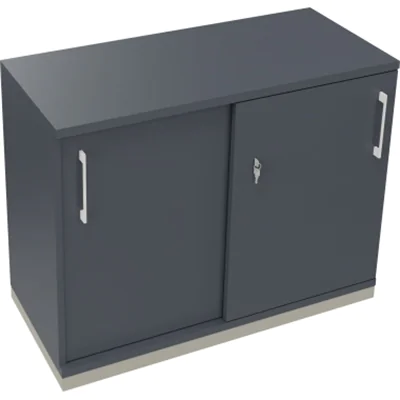 Schiebetürenschrank 2OH B1000xT442xH781mm si/Lavagrau Schiebetürenschrank 2OH B1000xT442xH781mm si/Lavagrau