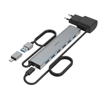 Hama USB-Hub Essential Line USB 3.2 Gen 1 anthrazit Hama USB-Hub Essential Line USB 3.2 Gen 1 anthrazit