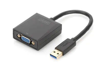 DIGITUS USB 3.0 to VGA Adapter - Externer Videoadapter - USB 3.0 - VGA - Schwarz DIGITUS USB 3.0 to VGA Adapter - Externer Videoadapter - USB 3.0 - VGA - Schwarz