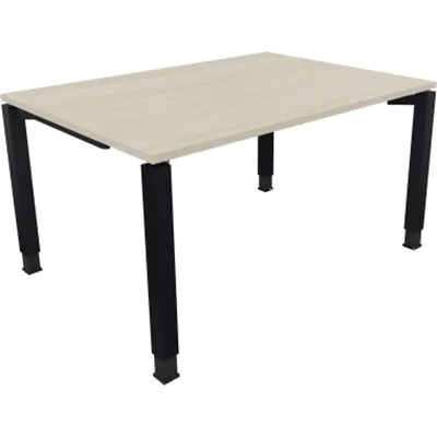 Schreibtisch Vierfuß Quadratrohr B1400xT1000xH680-820 an/Akazie hell Schreibtisch Vierfuß Quadratrohr B1400xT1000xH680-820 an/Akazie hell