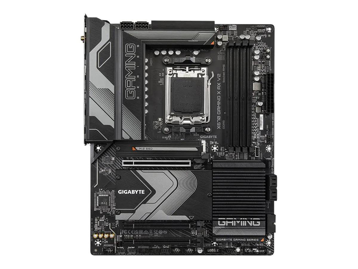 Gigabyte X670 GAMING X AX V2 - 1.0 - Motherboard - ATX - Socket AM5 - AMD X670 Chipsatz - USB-C Gen 2x2, USB 3.2 Gen 1, USB 3.2 Gen 2 - 2.5 Gigabit LAN, Bluetooth, Wi-Fi 6E - Onboard-Grafik (CPU erforderlich) - HD Audio (8-Kanal)