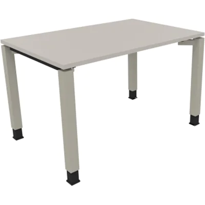 Schreibtisch Vierfuß Quadratrohr B1200xT800xH680-820 si/Lichtgrau Schreibtisch Vierfuß Quadratrohr B1200xT800xH680-820 si/Lichtgrau