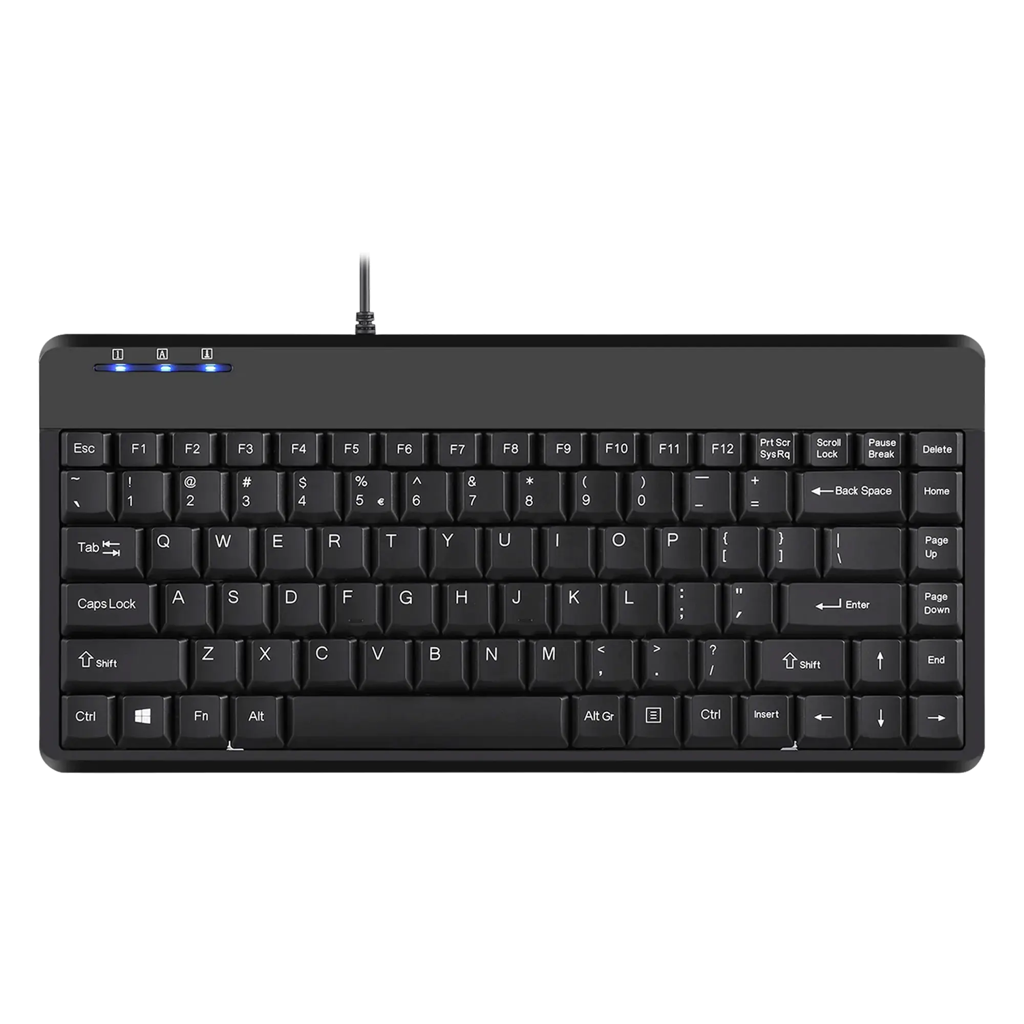 Perixx PERIBOARD-409 H US Mini USB-Tastatur 2 Hubs schwarz US-Layout - USB 2.0 - China
