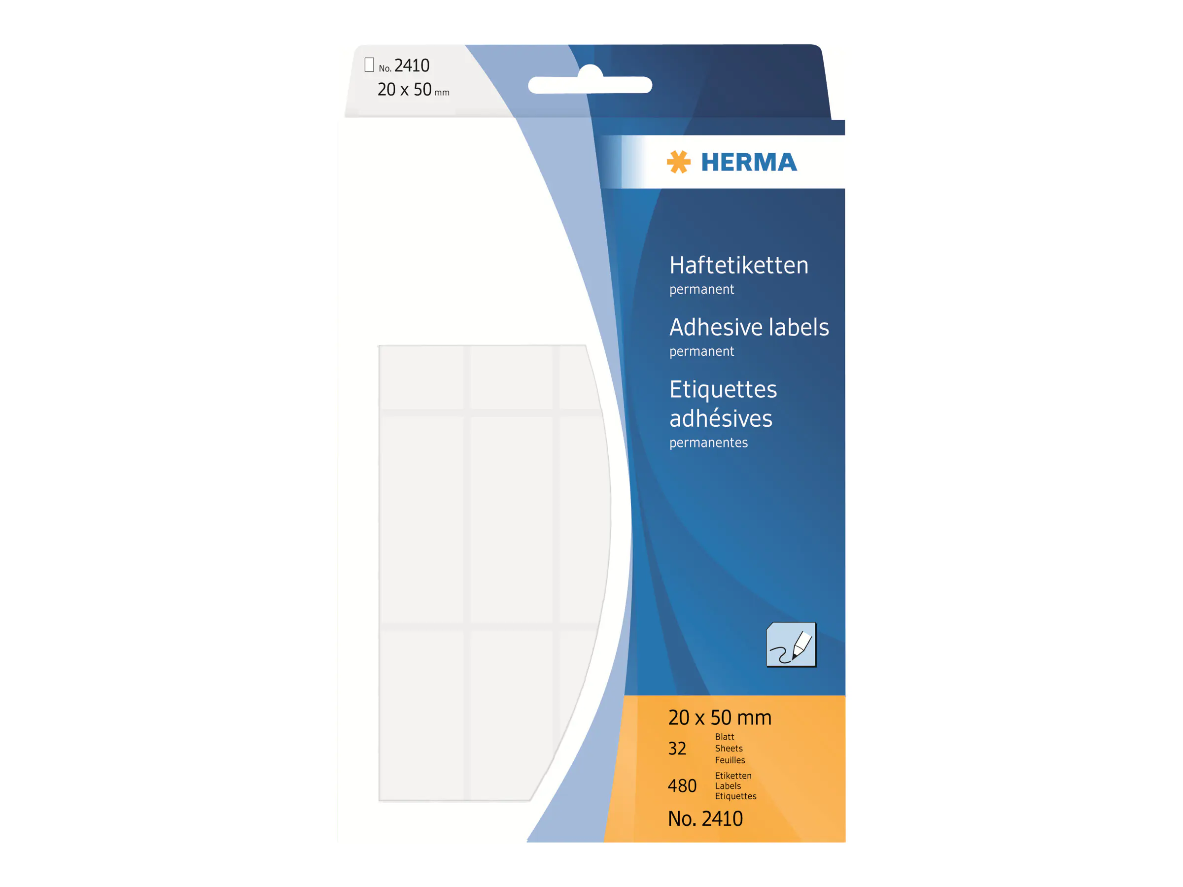 HERMA Vielzwecketikett 2410 20x50mm Papier weiß 480 St./Pack.