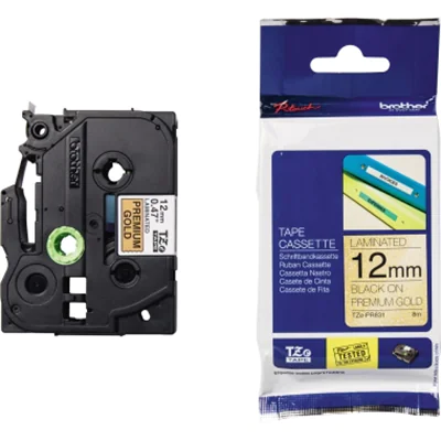 P-touch Schriftbandkassette TZEPR831 12mmx8m sw auf gold P-touch Schriftbandkassette TZEPR831 12mmx8m sw auf gold