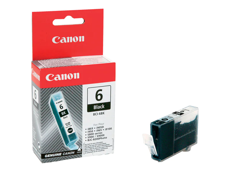 Canon BCI-6BK Tinte Schwarz, Schwarz, Tinte auf Pigmentbasis, 1 Stück(e), 2000 Seiten 4705A002