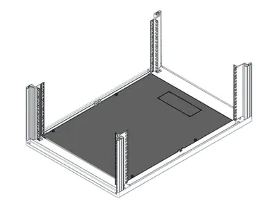 SCHROFF Rack-Bodenplatte - RAL 7021, Black 25230151