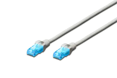DIGITUS Premium - Patch-Kabel - RJ-45 (M) zu RJ-45 (M) - 0.5 m - UTP - CAT 5e - geschirmt - Grau DIGITUS Premium - Patch-Kabel - RJ-45 (M) zu RJ-45 (M) - 0.5 m - UTP - CAT 5e - geschirmt - Grau