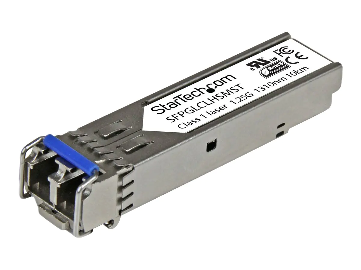 StarTech Cisco kompatibles Gigabit SFP Transceiver Modul SM LC - Mini-GBIC bis 10Km - Glasfaser Transceiver mit 1310nm 1000Base-LH - SFP (Mini-GBIC)-Transceiver-Modul - 1GbE - 1000Base-LH - LC Single-Modus - bis zu 10 km - 1310 nm - für P/N: ET91000S