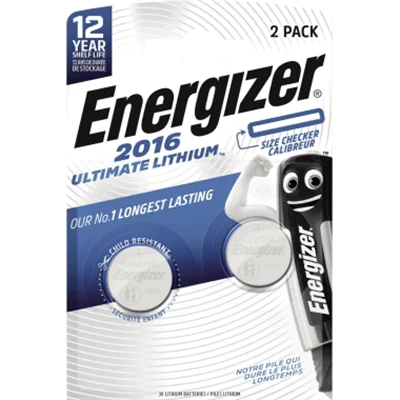 Energizer Knopfzelle CR 2016 E301319501 Lithium 2 St./Pack. Energizer Knopfzelle CR 2016 E301319501 Lithium 2 St./Pack.