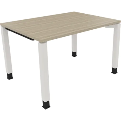 Schreibtisch Vierfuß Quadratrohr B1200xT900xH680-820 ws/Eiche Natur Schreibtisch Vierfuß Quadratrohr B1200xT900xH680-820 ws/Eiche Natur