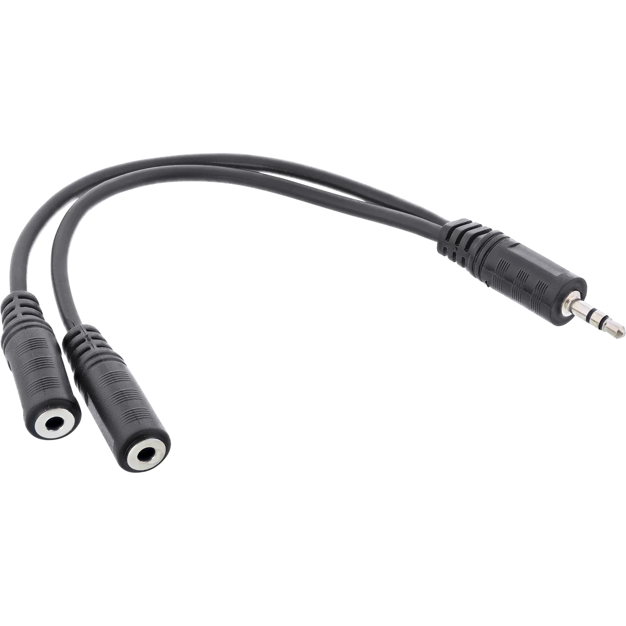 InLine - Audio-Splitter - mini-phone stereo 3.5 mm weiblich zu mini-phone stereo 3.5 mm männlich - 20 cm - Schwarz InLine - Audio-Splitter - mini-phone stereo 3.5 mm weiblich zu mini-phone stereo 3.5 mm männlich - 20 cm - Schwarz