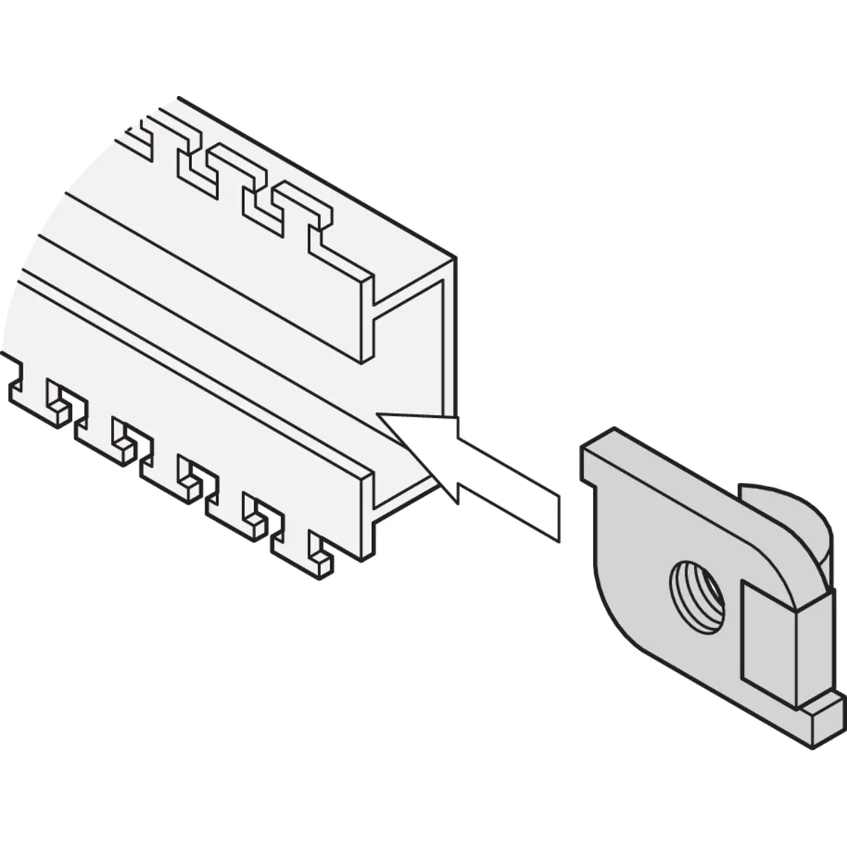 SCHROFF NUT/WASHER INTERGRAL M6 (10PCS/KIT)
