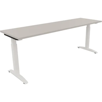 Schreibtisch Kufe Einzels. Quadrat B2000xT600xH650-850 ws/Lichtgrau Schreibtisch Kufe Einzels. Quadrat B2000xT600xH650-850 ws/Lichtgrau