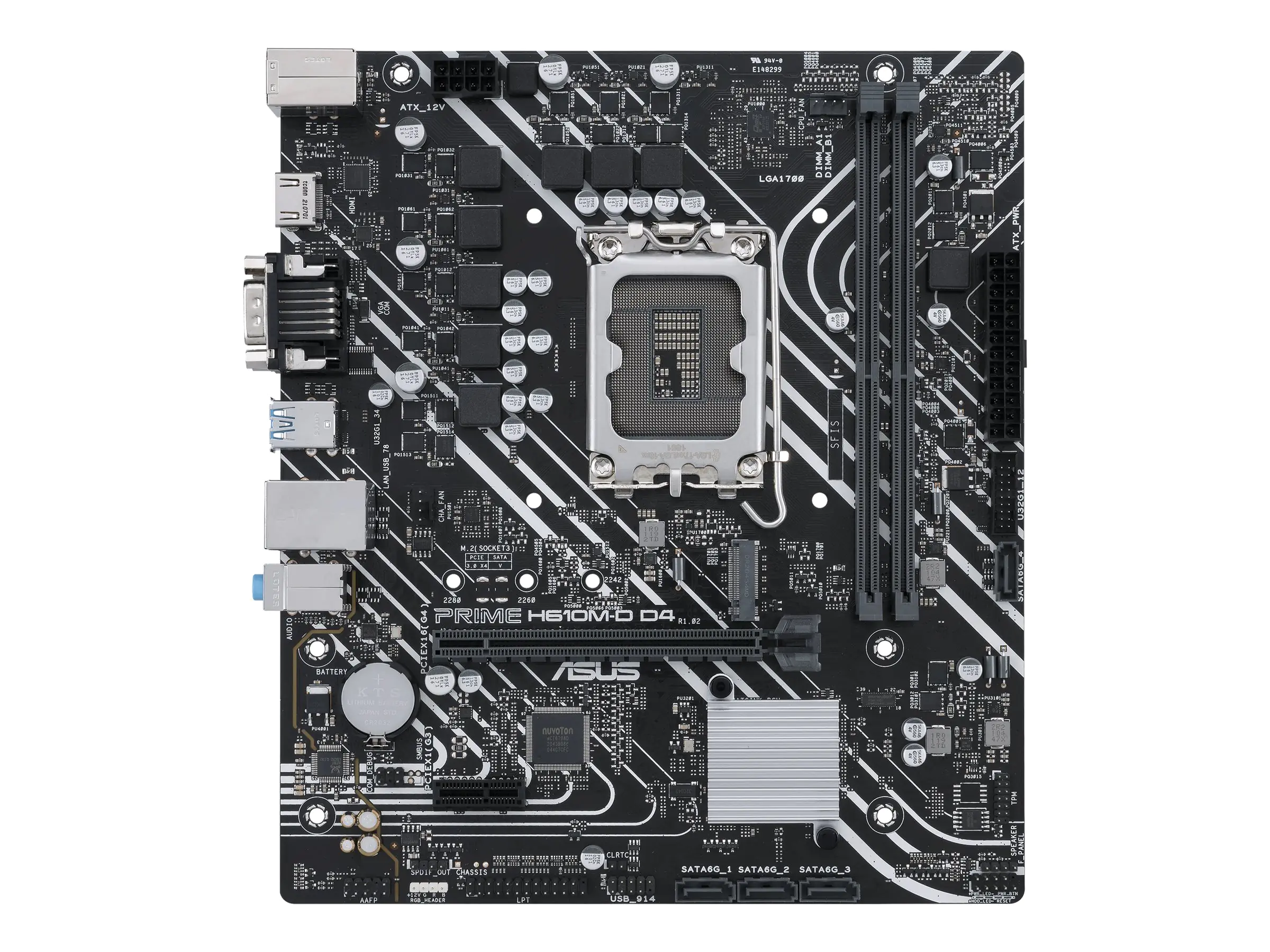 ASUS PRIME H610M-D D4 - Motherboard - micro ATX - LGA1700 Sockel - H610 Chipsatz - USB 3.2 Gen 1 - Gigabit LAN - Onboard-Grafik (CPU erforderlich) 90MB1A00-M0EAY0