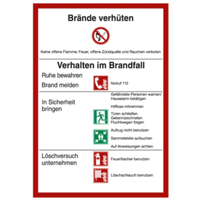 Marahrens Hinweisschild 21 x 29,7 cm (B x H) Brände verhüten Kunststoff Marahrens Hinweisschild 21 x 29,7 cm (B x H) Brände verhüten Kunststoff
