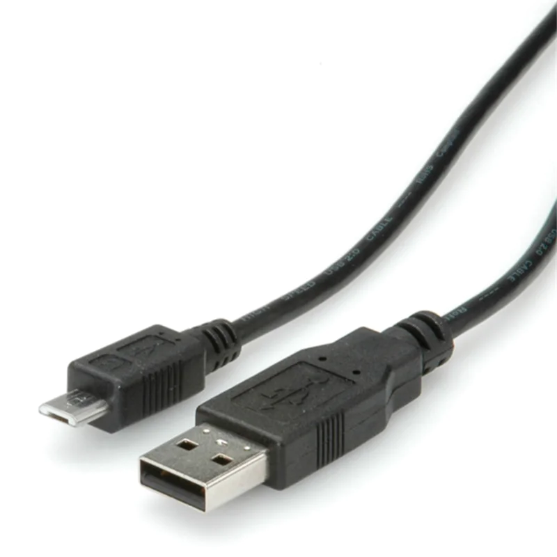 Roline - USB-Kabel - Micro-USB Typ B (M) zu USB (M) - USB 2.0 - 80 cm - Schwarz Roline - USB-Kabel - Micro-USB Typ B (M) zu USB (M) - USB 2.0 - 80 cm - Schwarz