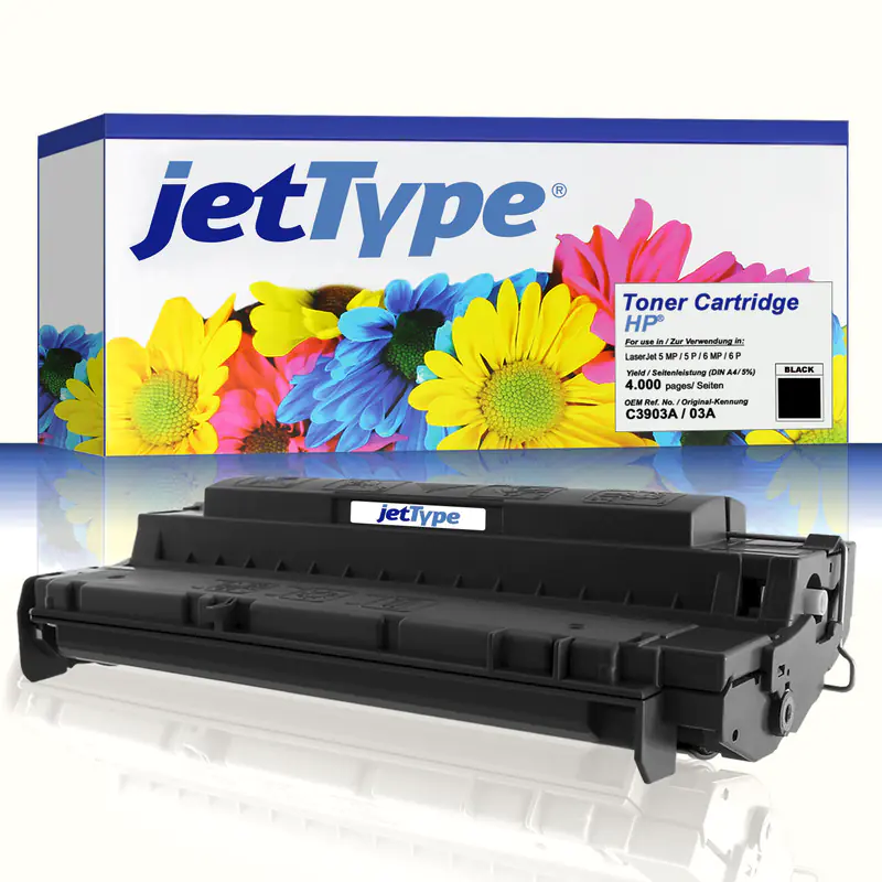 jetType Toner kompatibel zu HP C3903A 03A schwarz 4.000 Seiten 1 Stück jetType Toner kompatibel zu HP C3903A 03A schwarz 4.000 Seiten 1 Stück