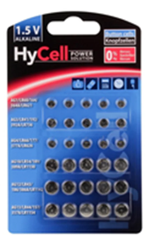 Ansmann HyCell 5015473, Einwegbatterie, LR41, Alkali, 1,5 V, 30 Stück(e), Silber