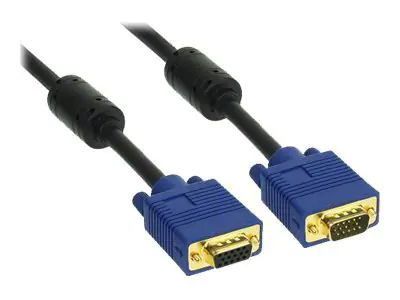 InLine Premium - VGA-Verlängerungskabel - HD-15 ohne Pol 9 (M) zu HD-15 (VGA) (W) - 5 m - geformt - Schwarz