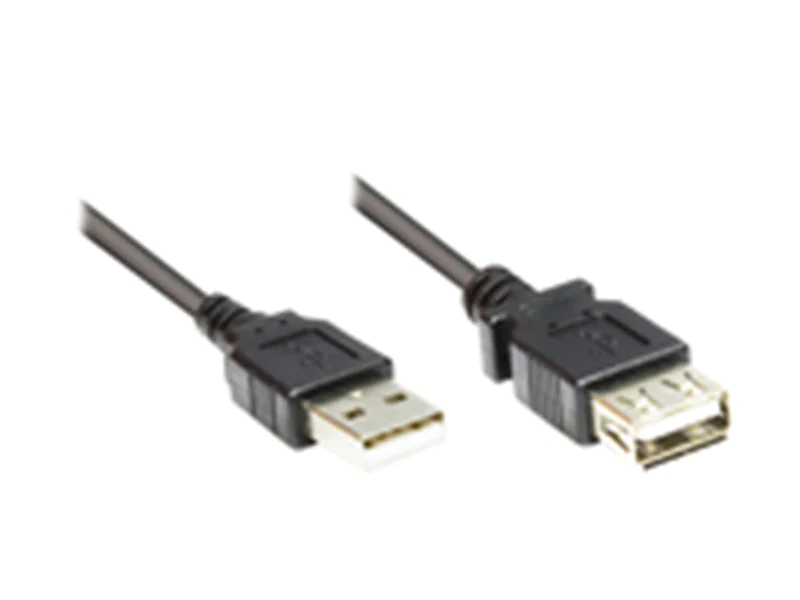 Good Connections 2511-OF01S, 0,15 m, USB A, USB A, USB 2.0, Männlich/Weiblich, Schwarz