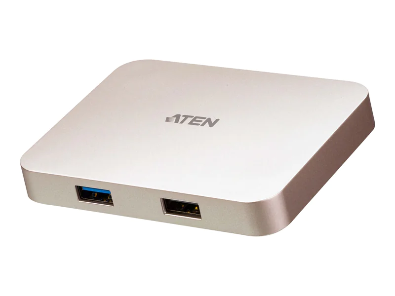 ATEN USB-C 4K Ultra Mini Dock mit Power Passthrough, USB 2.0 Type-C, 60 W, Roségold, HDMI, USB 2.0, USB 3.2 Gen 1 (3.1 Gen 1) Type-A, USB 3.2 Gen 1 (3.1 Gen 1) Type-C, Kunststoff, RoHS UH3235