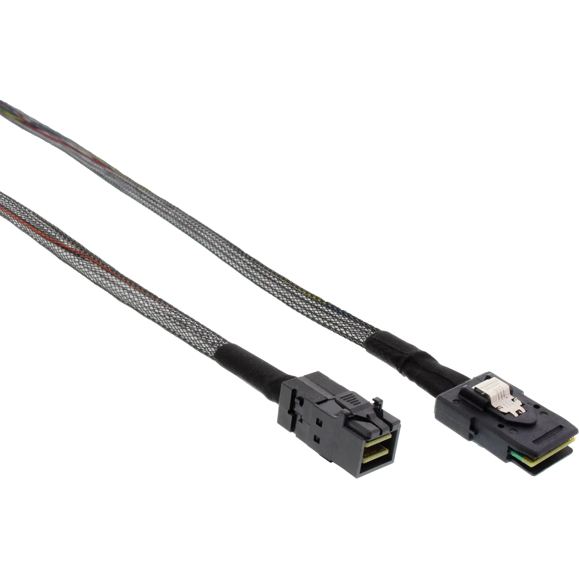 InLine - Internes SAS-Kabel - mit Sidebands - gerade durchgeführt - 4-Lane - 4x Mini SAS HD (SFF-8643) zu 36 PIN 4iMini MultiLane - 50 cm - Schwarz InLine - Internes SAS-Kabel - mit Sidebands - gerade durchgeführt - 4-Lane - 4x Mini SAS HD (SFF-8643) zu 36 PIN 4iMini MultiLane - 50 cm - Schwarz