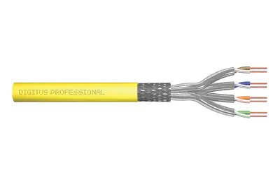 DIGITUS Professional - Bulkkabel - 1000 m - SFTP, PiMF - CAT 7a - IEEE 802.5/IEEE 802.3 - halogenfrei, Riser, robust - Gelb